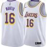 White Nick Mantis Twill Basketball Jersey -Lakers #16 Mantis Twill Jerseys, FREE SHIPPING