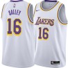 White John Salley Twill Basketball Jersey -Lakers #16 Salley Twill Jerseys, FREE SHIPPING