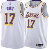 White Ron Sobie Twill Basketball Jersey -Lakers #17 Sobie Twill Jerseys, FREE SHIPPING