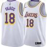 White Sasha Vujacic Twill Basketball Jersey -Lakers #18 Vujacic Twill Jerseys, FREE SHIPPING