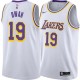 White Jack Dwan Twill Basketball Jersey -Lakers #19 Dwan Twill Jerseys, FREE SHIPPING