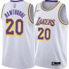 White Nate Hawthorne Twill Basketball Jersey -Lakers #20 Hawthorne Twill Jerseys, FREE SHIPPING