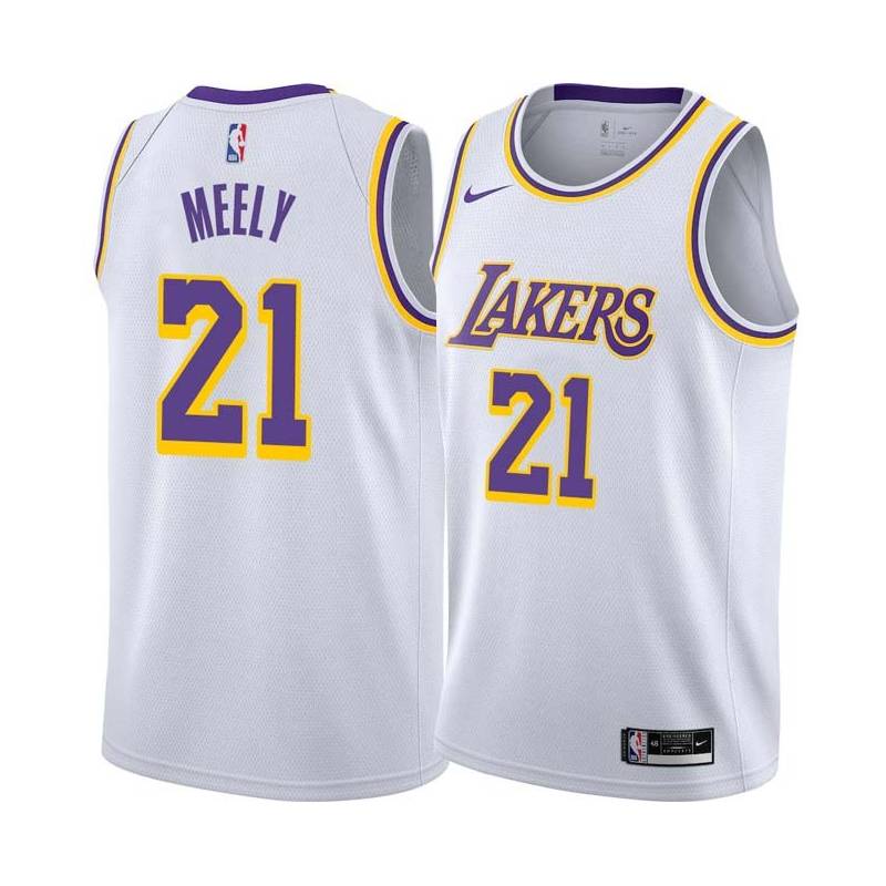 White Cliff Meely Twill Basketball Jersey -Lakers #21 Meely Twill Jerseys, FREE SHIPPING