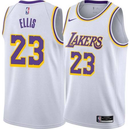 White Boo Ellis Twill Basketball Jersey -Lakers #23 Ellis Twill Jerseys, FREE SHIPPING