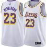 White Jerome Henderson Twill Basketball Jersey -Lakers #23 Henderson Twill Jerseys, FREE SHIPPING