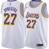 White Art Spoelstra Twill Basketball Jersey -Lakers #27 Spoelstra Twill Jerseys, FREE SHIPPING