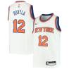 White Vince Boryla Twill Basketball Jersey -Knicks #12 Boryla Twill Jerseys, FREE SHIPPING