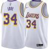 White Stan Love Twill Basketball Jersey -Lakers #34 Love Twill Jerseys, FREE SHIPPING