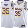 White Don Ford Twill Basketball Jersey -Lakers #35 Ford Twill Jerseys, FREE SHIPPING