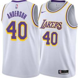 White Cliff Anderson Twill Basketball Jersey -Lakers #40 Anderson Twill Jerseys, FREE SHIPPING