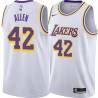 White Lucius Allen Twill Basketball Jersey -Lakers #42 Allen Twill Jerseys, FREE SHIPPING