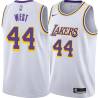 White Jerry West Twill Basketball Jersey -Lakers #44 West Twill Jerseys, FREE SHIPPING