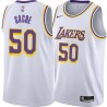 White Robert Sacre Twill Basketball Jersey -Lakers #50 Sacre Twill Jerseys, FREE SHIPPING