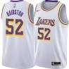 White Happy Hairston Twill Basketball Jersey -Lakers #52 Hairston Twill Jerseys, FREE SHIPPING