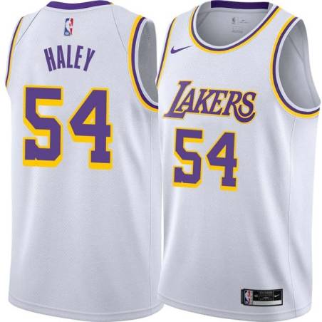 White Jack Haley Twill Basketball Jersey -Lakers #54 Haley Twill Jerseys, FREE SHIPPING