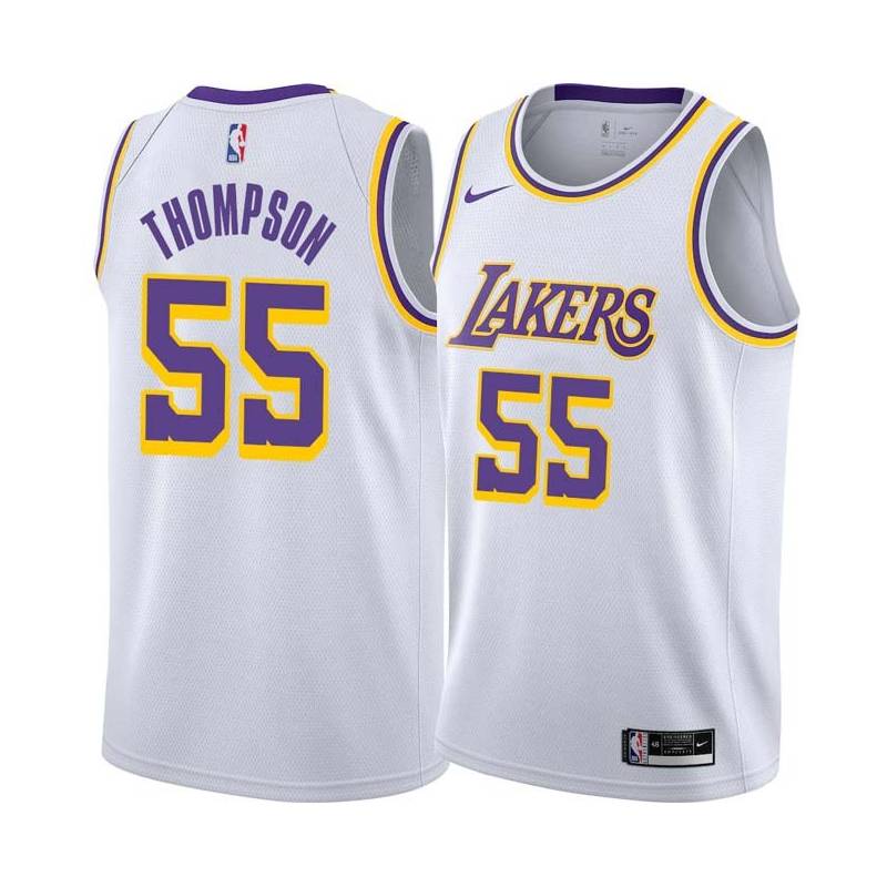 White Billy Thompson Twill Basketball Jersey -Lakers #55 Thompson Twill Jerseys, FREE SHIPPING