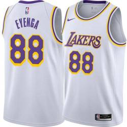 White Christian Eyenga Twill Basketball Jersey -Lakers #88 Eyenga Twill Jerseys, FREE SHIPPING