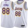 White Christian Eyenga Twill Basketball Jersey -Lakers #88 Eyenga Twill Jerseys, FREE SHIPPING