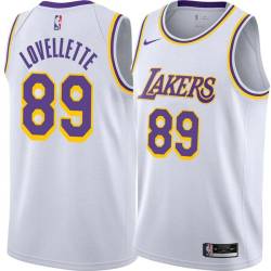 White Clyde Lovellette Twill Basketball Jersey -Lakers #89 Lovellette Twill Jerseys, FREE SHIPPING