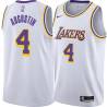 White D.J. Augustin Lakers #4 Twill Basketball Jersey FREE SHIPPING