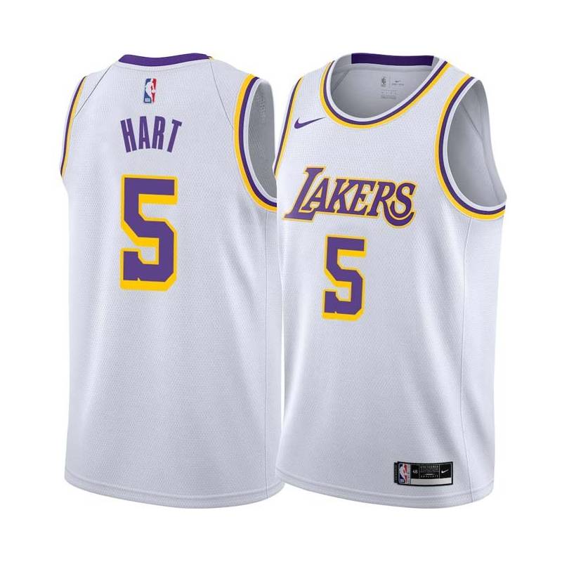 White Josh Hart Lakers #5 Twill Basketball Jersey FREE SHIPPING