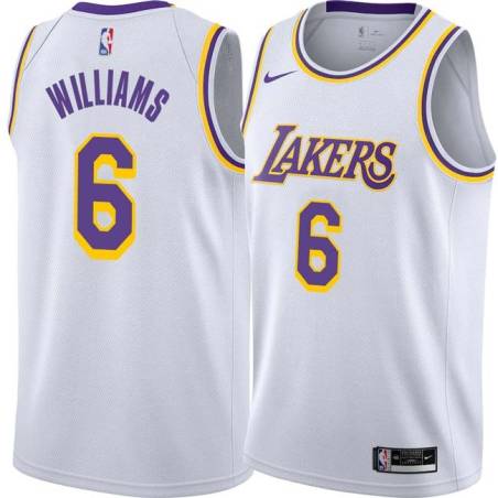 White Derrick Williams Lakers #6 Twill Basketball Jersey FREE SHIPPING