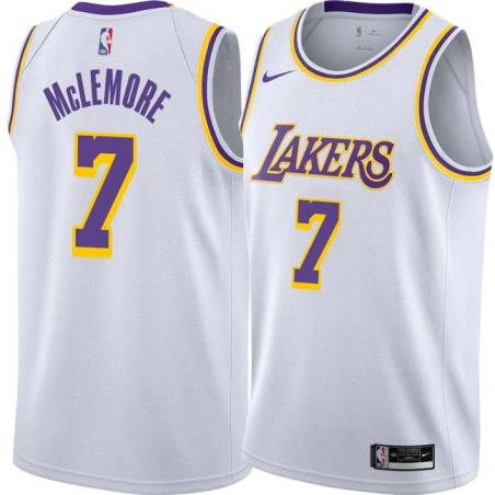 White Ben McLemore Lakers #7 Twill Basketball Jersey FREE SHIPPING