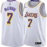 White Ben McLemore Lakers #7 Twill Basketball Jersey FREE SHIPPING