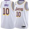 White Jemerrio Jones Lakers #10 Twill Basketball Jersey FREE SHIPPING