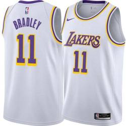 White Avery Bradley Lakers #11 Twill Basketball Jersey FREE SHIPPING