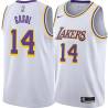 White Marc Gasol Lakers #14 Twill Basketball Jersey FREE SHIPPING