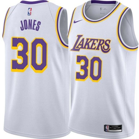 White Damian Jones Lakers #30 Twill Basketball Jersey FREE SHIPPING