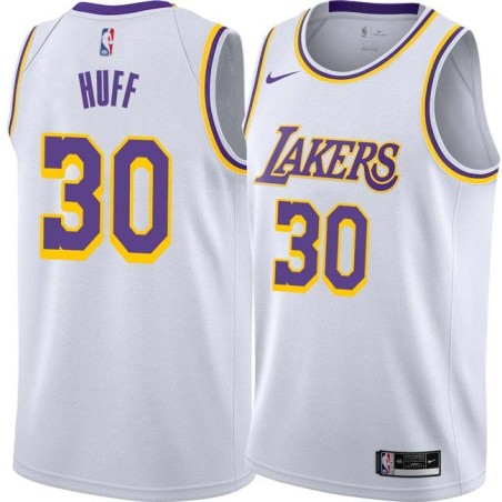 White Jay Huff Lakers #30 Twill Basketball Jersey FREE SHIPPING