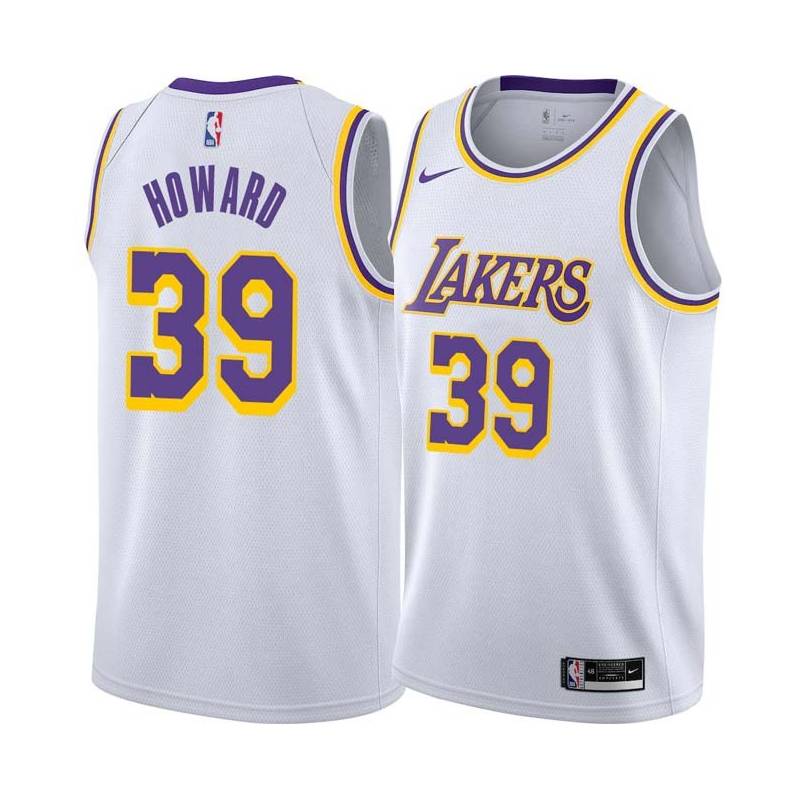 White Dwight Howard Lakers #39 Twill Basketball Jersey FREE SHIPPING