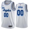 White Classic Johnny Horan Twill Basketball Jersey -Lakers #00 Horan Twill Jerseys, FREE SHIPPING