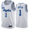 White Classic Caron Butler Twill Basketball Jersey -Lakers #1 Butler Twill Jerseys, FREE SHIPPING