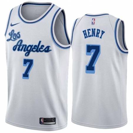 White Classic Xavier Henry Twill Basketball Jersey -Lakers #7 Henry Twill Jerseys, FREE SHIPPING