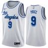 White Classic Ronnie Price Twill Basketball Jersey -Lakers #9 Price Twill Jerseys, FREE SHIPPING