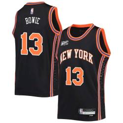 2021-22City Anthony Bowie Twill Basketball Jersey -Knicks #13 Bowie Twill Jerseys, FREE SHIPPING