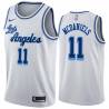 White Classic Jim McDaniels Twill Basketball Jersey -Lakers #11 McDaniels Twill Jerseys, FREE SHIPPING