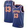 Blue Luc Longley Twill Basketball Jersey -Knicks #13 Longley Twill Jerseys, FREE SHIPPING