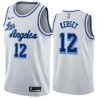 White Classic Jerome Kersey Twill Basketball Jersey -Lakers #12 Kersey Twill Jerseys, FREE SHIPPING