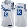 White Classic Jim Holstein Twill Basketball Jersey -Lakers #13 Holstein Twill Jerseys, FREE SHIPPING