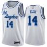 White Classic Leroy Ellis Twill Basketball Jersey -Lakers #14 Ellis Twill Jerseys, FREE SHIPPING