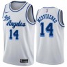 White Classic Stanislav Medvedenko Twill Basketball Jersey -Lakers #14 Medvedenko Twill Jerseys, FREE SHIPPING