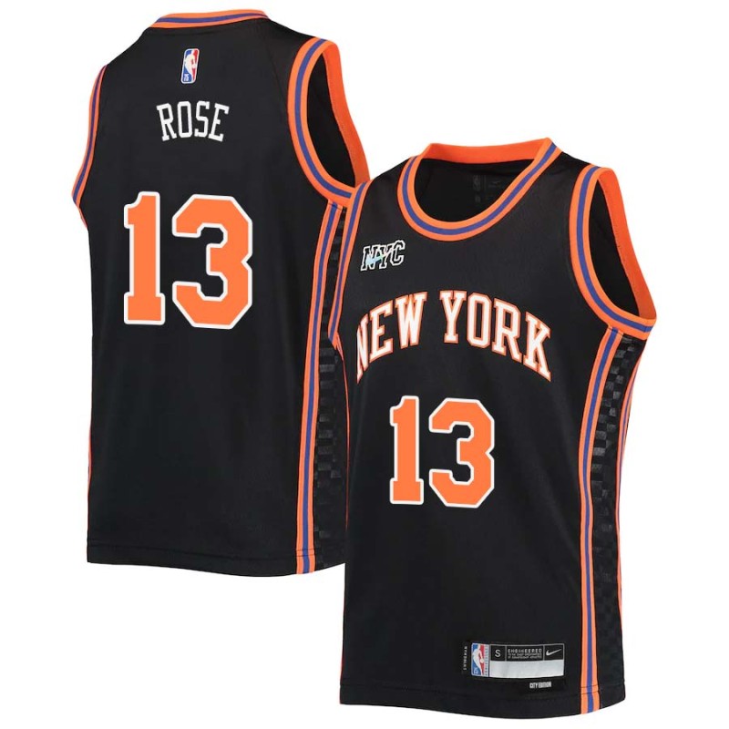 2021-22City Malik Rose Twill Basketball Jersey -Knicks #13 Rose Twill Jerseys, FREE SHIPPING