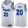 White Classic Normie Glick Twill Basketball Jersey -Lakers #20 Glick Twill Jerseys, FREE SHIPPING