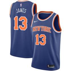 Blue Jerome James Twill Basketball Jersey -Knicks #13 James Twill Jerseys, FREE SHIPPING