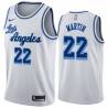 White Classic Slater Martin Twill Basketball Jersey -Lakers #22 Martin Twill Jerseys, FREE SHIPPING