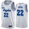 White Classic George Brown Twill Basketball Jersey -Lakers #22 Brown Twill Jerseys, FREE SHIPPING